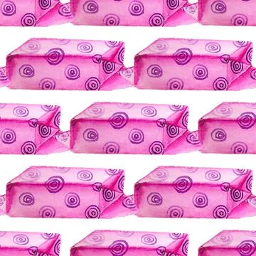 Seamless pattern with bonbons Stock Illustration