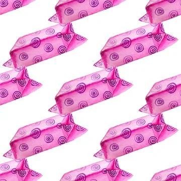 Seamless pattern with bonbons Stock Illustration