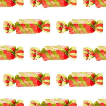 Seamless pattern with bonbons Stock Illustration