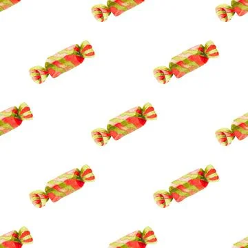 Seamless pattern with bonbons Stock Illustration