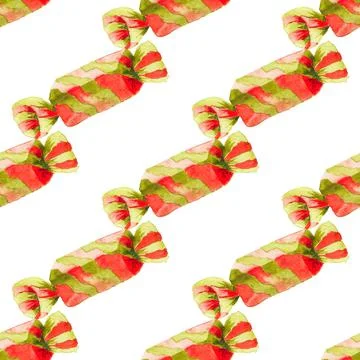 Seamless pattern with bonbons Stock Illustration