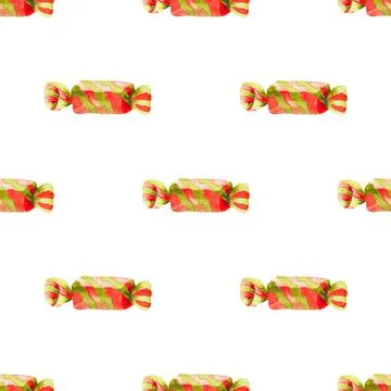 Seamless pattern with bonbons Stock Illustration