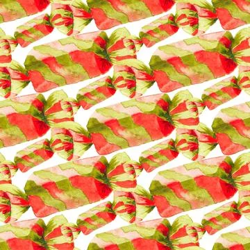 Seamless pattern with bonbons Stock Illustration