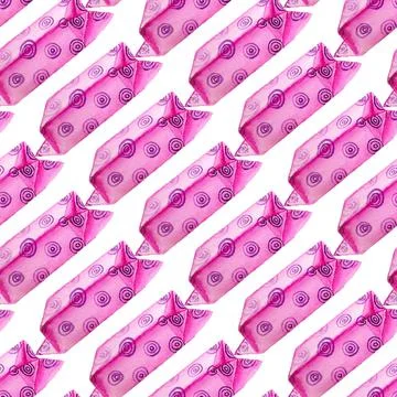 Seamless pattern with bonbons Stock Illustration