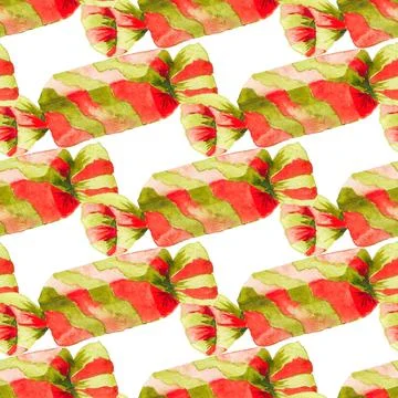 Seamless pattern with bonbons Stock Illustration