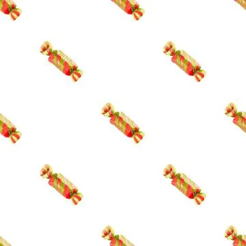 Seamless pattern with bonbons Stock Illustration