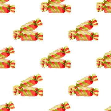 Seamless pattern with bonbons Stock Illustration