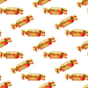 Seamless pattern with bonbons Stock Illustration