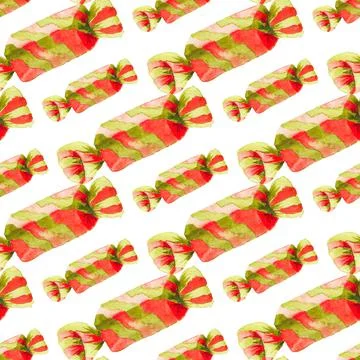 Seamless pattern with bonbons Stock Illustration