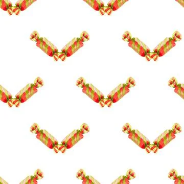 Seamless pattern with bonbons Stock Illustration