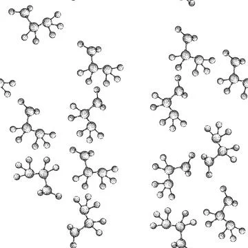 Seamless pattern bonding molecule atom sketch hand drawn Illustrazione stock