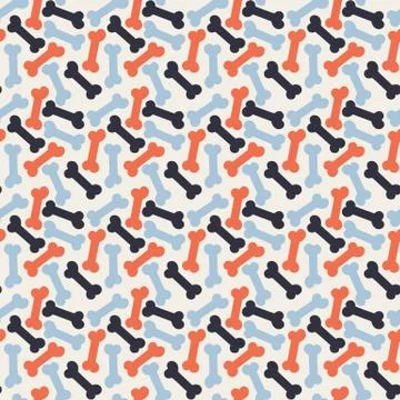 Seamless pattern with Bone Stock Illustration