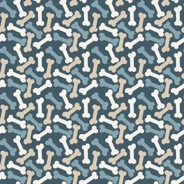 Seamless pattern with Bone Stock Illustration