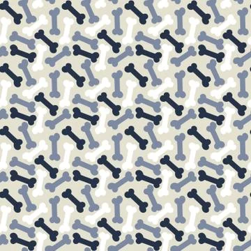Seamless pattern with Bone Stock Illustration