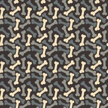 Seamless pattern with Bone Stock Illustration