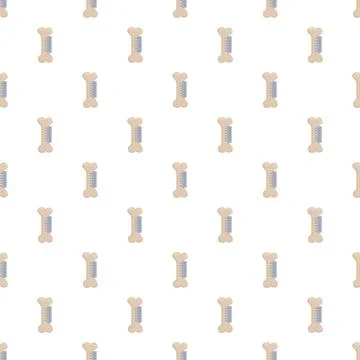 Seamless pattern with bone orthopedic implant and screws Stock Illustration
