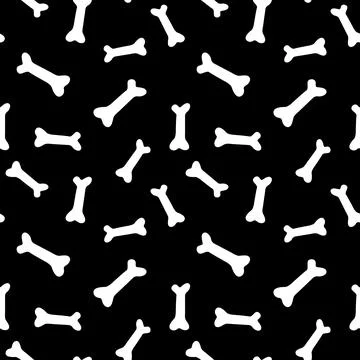 Seamless pattern with bones. Background and texture in flat style. For fabric Stock Illustration