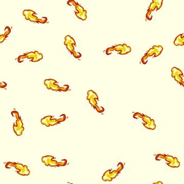 Seamless pattern bonfire flame cartoon vector イラスト素材