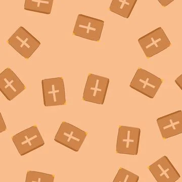 Seamless pattern book bible cartoon vector Stock Illustration