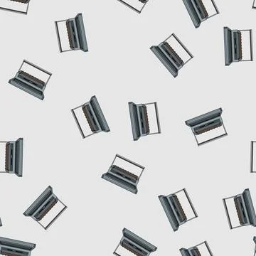 Seamless pattern book binding machine cartoon vector Stock Illustration