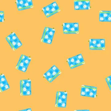 Seamless pattern book notebook cartoon vector Stock Illustration
