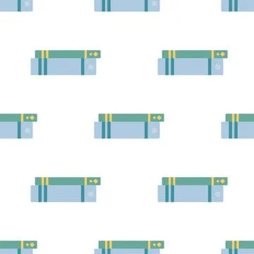 Seamless pattern book, notes, notebook library. Stock Illustration