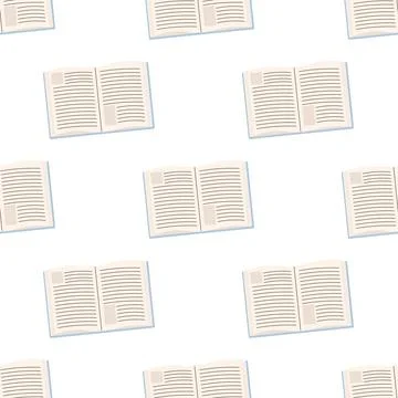 Seamless pattern book, notes, notebook library. Stock Illustration