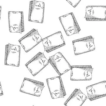 Seamless pattern book sketch hand drawn Stock Illustration