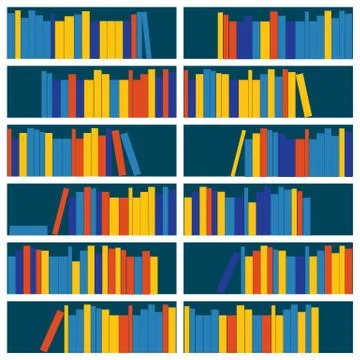 Seamless pattern with books Stock Illustration