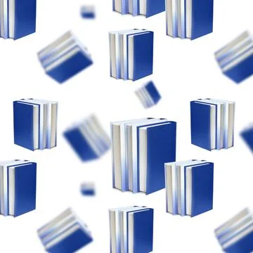 Seamless pattern with books on a white background. Stock Illustration