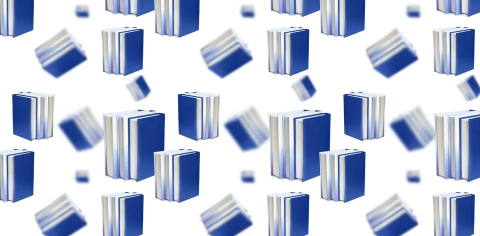 Seamless pattern with books on a white background. 스톡 사진