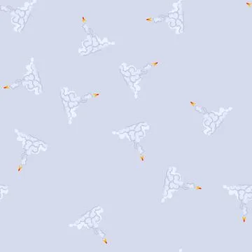 Seamless pattern boost rocket smoke trail cartoon vector イラスト素材