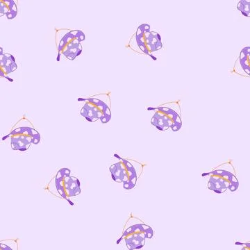 Seamless pattern boot cowgirl hat cartoon vector Stock Illustration
