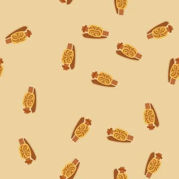 Seamless pattern boots belt cowboy cartoon vector Stock Illustration