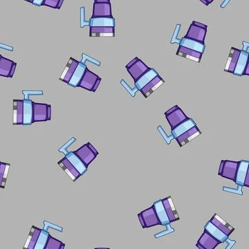 Seamless pattern bordeaux coffee cup reusable cartoon vector Stock Illustration