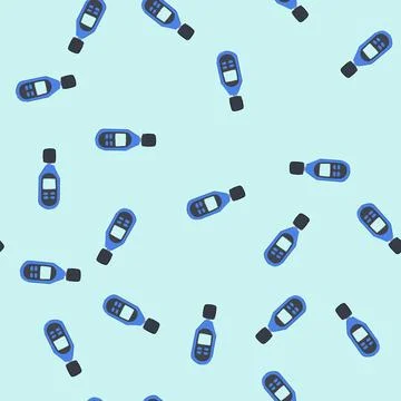 Seamless pattern bordeaux noise level meter cartoon vector Stock Illustration