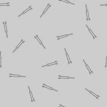 Seamless pattern bordeaux tuning fork cartoon vector Stock Illustration