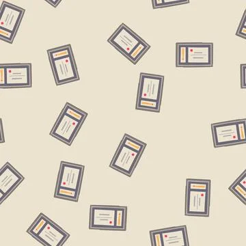 Seamless pattern border diploma cartoon vector 库存插图