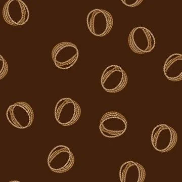 Seamless pattern border lasso cartoon vector 스톡 일러스트