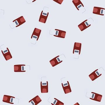 Seamless pattern border stamp cartoon vector Illustrazione stock