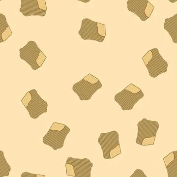 Seamless pattern border torn cardboard cartoon vector Illustrazione stock