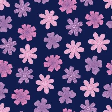 Seamless pattern botanical floral bud flower.Nature background print.Decorative Illustrazione stock