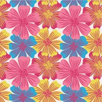Seamless pattern botanical floral bud flower.Nature background print.Decorative Stock Illustration
