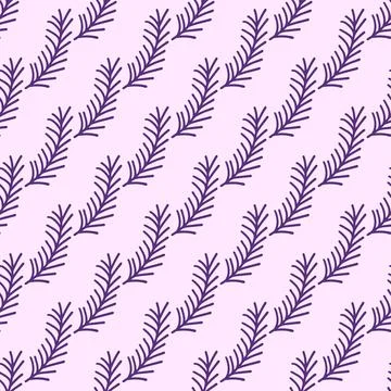 Seamless pattern of botanical leaves, silhouettes of natural ornaments. Sim.. Stock Illustration
