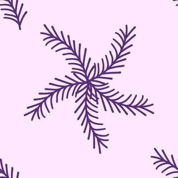 Seamless pattern of botanical leaves, silhouettes of natural ornaments. Simpl Stockillustratie