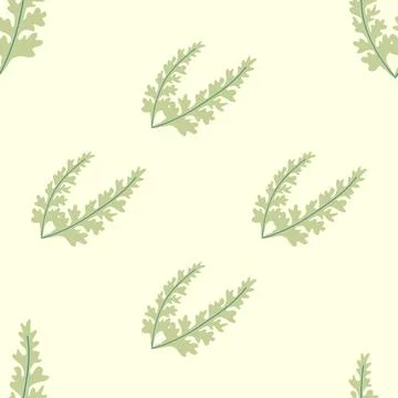 Seamless pattern of botanical leaves, silhouettes of natural ornaments. Sim.. Stock Illustration