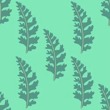 Seamless pattern of botanical leaves, silhouettes of natural ornaments. Simpl Stockillustratie