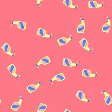 Seamless pattern bottle bathroom cleaner cartoon vector Stock Illustration