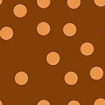 Seamless pattern Bottle cap showing a simple corrugated design Illustrazione stock