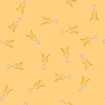 Seamless pattern bottle corkscrew wine cartoon vector Ilustração Stock